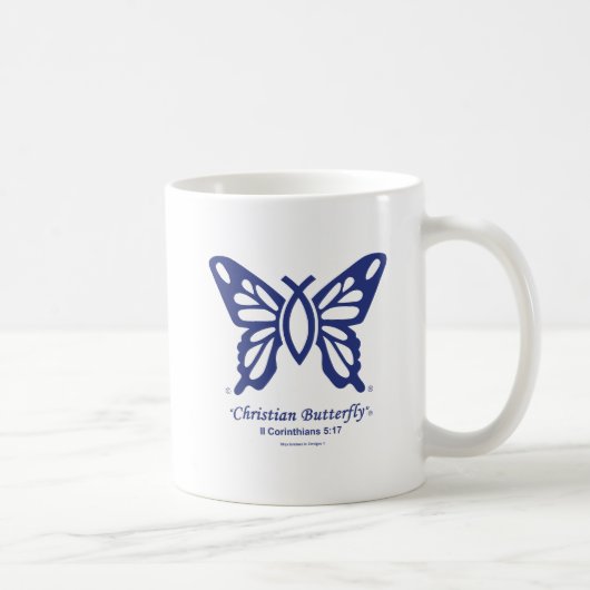 Logo "der christlicher Schmetterlings-" Kaffeetasse (Rechts)