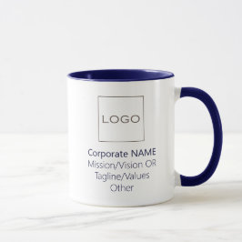 Logo der Corporate Business Company Custom Navy Tasse