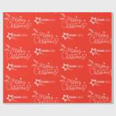 Logo der Custom Business Company Weihnachten Rot E Geschenkpapier (Flach)