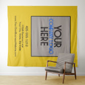 Logo der Custom Business Trade Show Gelber Hinterg Wandteppich (Beispiel (Horizontal))
