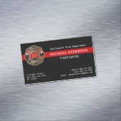 Logo der "Custom Firefighter Red Line Fire Departm Magnetische Visitenkarte (Beispiel)