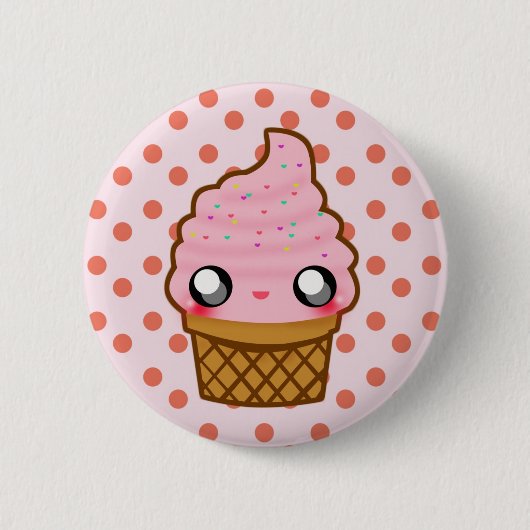 Logo der Eiscreme-KawaiiGoods.Com Button (Vorderseite)