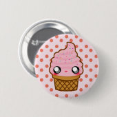 Logo der Eiscreme-KawaiiGoods.Com Button (Vorne & Hinten)
