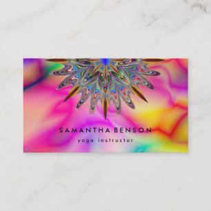 Logo der eleganten Blume Wasserfarben Lotus Yoga Visitenkarte