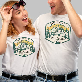 Logo der Familie RV Road Trip Green and Yellow Cam T-Shirt