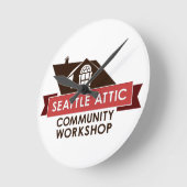 Logo der FarbeSACW, Wanduhr (Winkel)