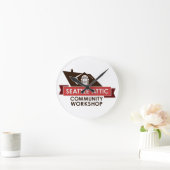 Logo der FarbeSACW, Wanduhr (Zuhause)