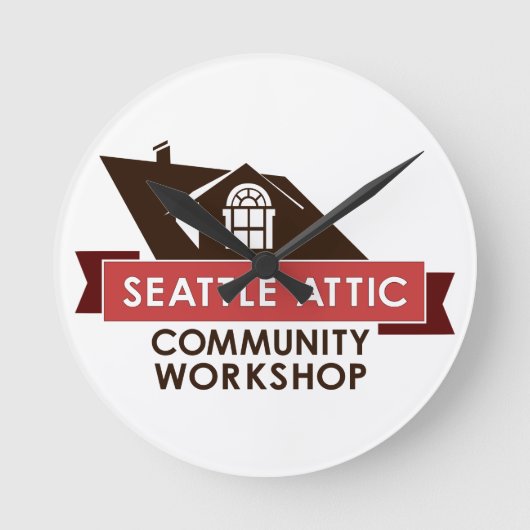 Logo der FarbeSACW, Wanduhr (Vorderseite)