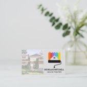 Logo der Farbwalze | Residential Zuhause Business  Visitenkarte (Stehend Vorderseite)