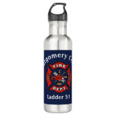 Logo der Feuerabteilung Edelstahlflasche (Vorderseite)