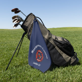 Logo der Feuerabteilung Golfhandtuch