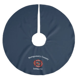Logo der Feuerabteilung individuell einstellbar Polyester Weihnachtsbaumdecke