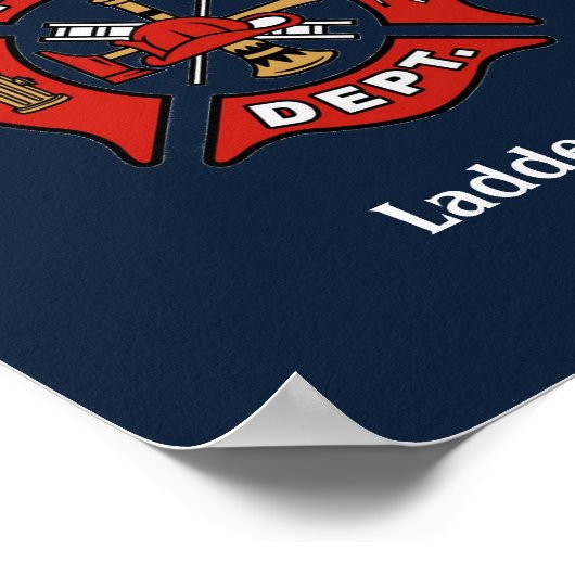 Logo der Feuerabteilung Poster (Ecke)