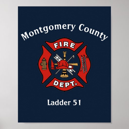 Logo der Feuerabteilung Poster (Vorne)