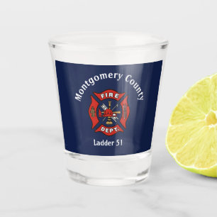 Logo der Feuerabteilung Schnapsglas
