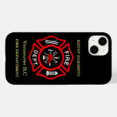 Logo der Feuerabteilung Schwarz-Rot-Abzeichen11 Case-Mate iPhone Hülle (Rückseite (Horizontal))