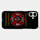 Logo der Feuerabteilung Schwarz-Rot-Abzeichen11 Case-Mate iPhone Hülle (Rückseite (Horizontal))