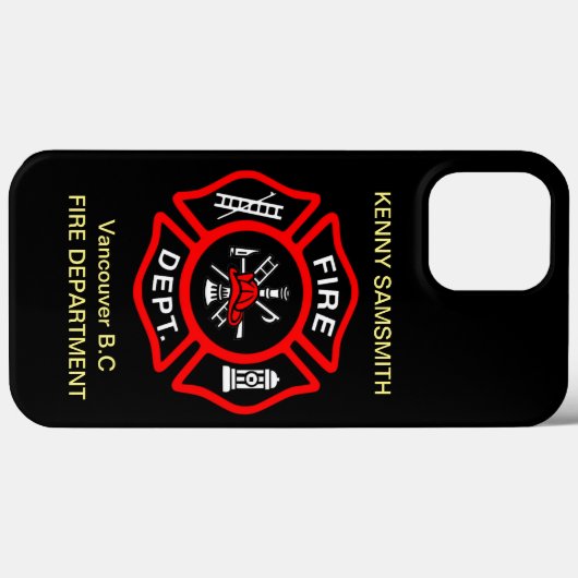 Logo der Feuerabteilung Schwarz-Rot-Abzeichen11 Fa Case-Mate iPhone Hülle (Rückseite (Horizontal))