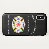 Logo der Feuerwehr Blau und Weißes Abzeichen Case-Mate iPhone Hülle (Rückseite (Horizontal))