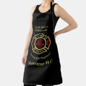 Logo der Feuerwehr Ehrensatz rot und Gold Schürze (InSitu)