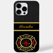 Logo der Feuerwehr Gold und Abzeichen Case-Mate iPhone Hülle (Rückseite)