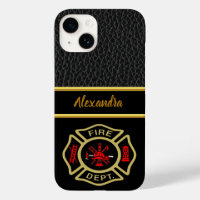 Logo der Feuerwehr Gold und Abzeichen