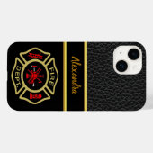 Logo der Feuerwehr Gold und Abzeichen Case-Mate iPhone Hülle (Rückseite (Horizontal))