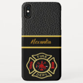 Logo der Feuerwehr Gold und Abzeichen Case-Mate iPhone Hülle (Rückseite)