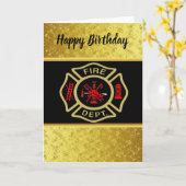 Logo der Feuerwehr Gold und Abzeichen Karte (Gelbe Blume)