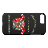 Logo der Feuerwehr Gold und Rotes Abzeichen Case-Mate iPhone Hülle (Rückseite (Horizontal))