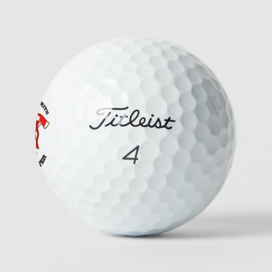 Logo der Feuerwehr Gold und Rotes Abzeichen Golfball (Logo)