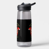 Logo der Feuerwehr Gold und Rotes Abzeichen mit Ac Trinkflasche (Links)