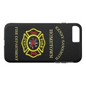 Logo der Feuerwehr Schwarz-Gelb-Abzeichen Case-Mate iPhone Hülle (Rückseite (Horizontal))
