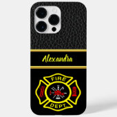 Logo der Feuerwehr Schwarz-Gelb-Abzeichen Case-Mate iPhone Hülle (Rückseite)