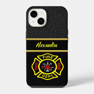 Logo der Feuerwehr Schwarz-Gelb-Abzeichen iPhone 14 Hülle