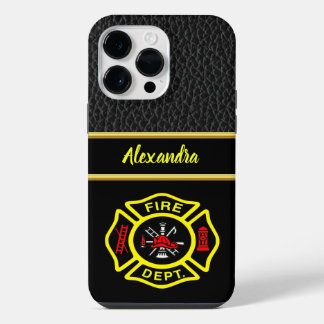 Logo der Feuerwehr Schwarz-Gelb-Abzeichen iPhone 14 Pro Max Hülle