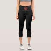 Logo der Feuerwehr Schwarz-Rot-Abzeichen1b Capri Leggings (Vorderseite)