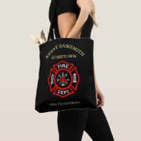 Logo der Feuerwehr Schwarzes und Rotes Abzeichen