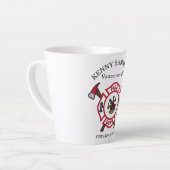 Logo der Feuerwehr Weiß und Rot Abzeichen Milchtasse (Linke Ecke)