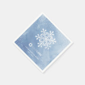 Logo der Firma Aquarellschneeflocken Serviette (Ecke)