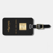 Logo der Firma Black Leder Gepäckanhänger (Vorderseite horizontal)