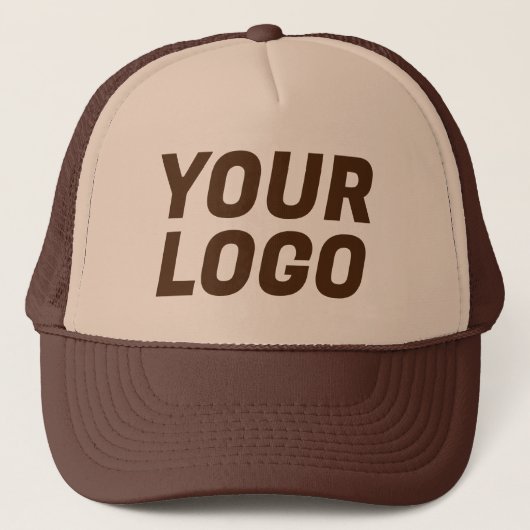 Logo der Firma CUSOMIZABLE Brown Truckerkappe (Vorderseite)