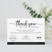 Logo der Firma Custom Business Company - Vielen Da Dankeskarte (Stehend Vorderseite)