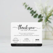 Logo der Firma Custom Business Company - Vielen Da Einladung (Stehend Vorderseite)