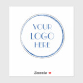 Logo der Firma Custom Business Company Wasserflasc Aufkleber (Blatt)