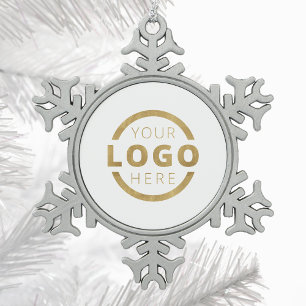 Logo der Firma Custom Color Weihnachten Elegantes  Schneeflocken Zinn-Ornament