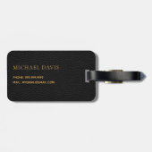 Logo der Firma für das Geschäft mit schwarzem Lede Gepäckanhänger (Rückseite horizontal)