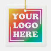 Logo der Firma für Unternehmen - Weihnachten Keramikornament (Rückseite)