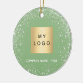 Logo der Firma "Green Silber Glitzer" Keramik Ornament (Links)