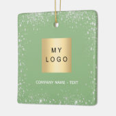 Logo der Firma "Green Silber Glitzer" Keramikornament (Links)